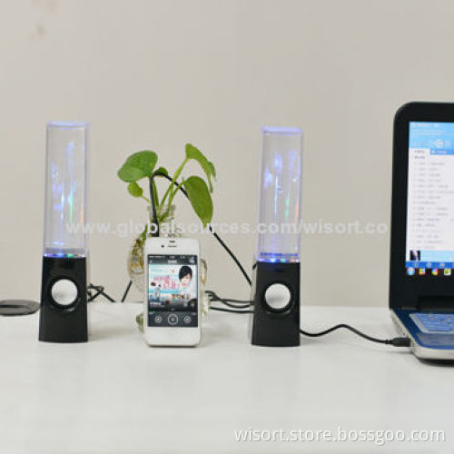 Fashionable Portable Mini/Water-dancing Stereo Speakers with 2.3.5mm Standard Audio Input
